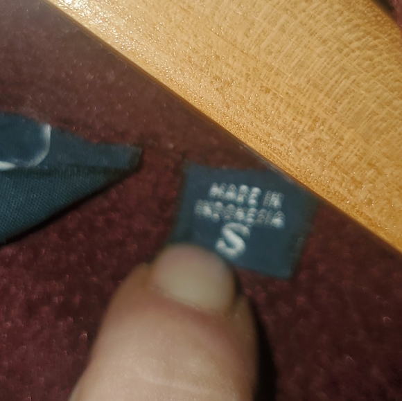 Vintage Polo RL Harrington Fleece Jacket Polartec Technology Burgundy Red - Picture 7 of 10